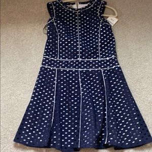 Anne Klein size 12 blue and white dress